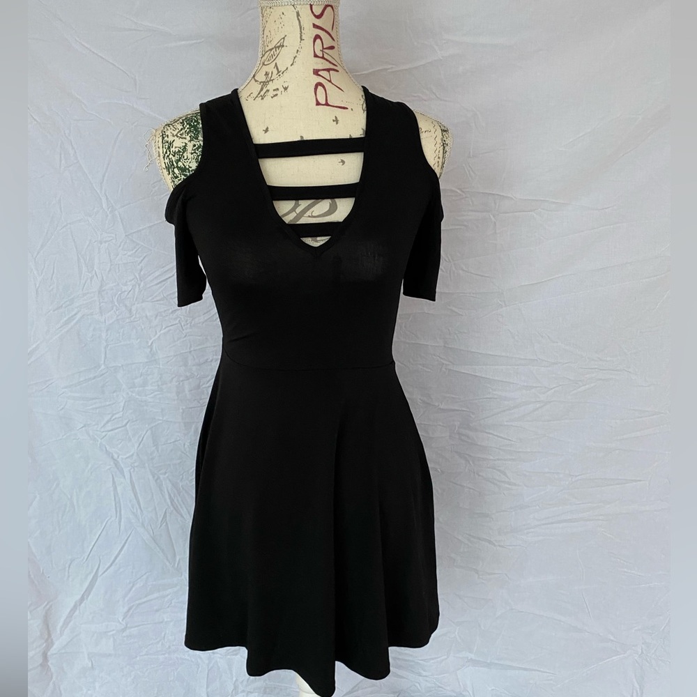 Black off the shoulder dress